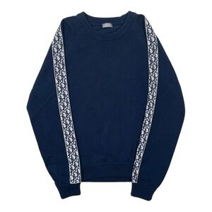 New Men’s DIOR Knit Sweater Oblique Navy